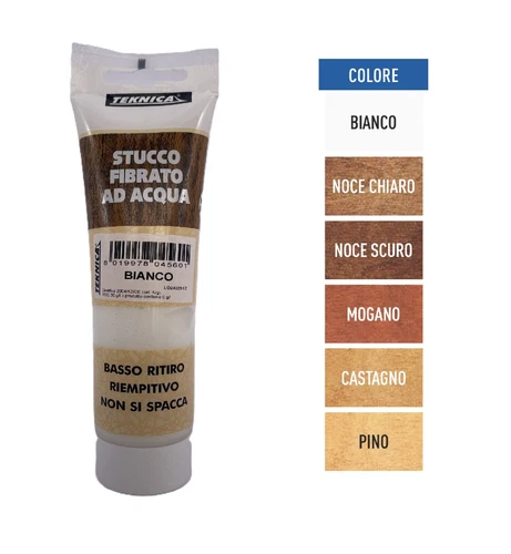 STUCCO FIBRATO ad acqua per interni ed esterni pasta muro legno 250 GR TEKNICA