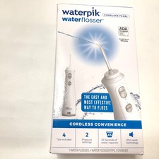 New Waterpik Cordless Pearl Rechargeable Portable Water Flosser for Teeth, Gums