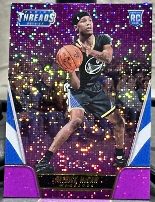 2016-17 Panini Threads Purple Dazzle #191 Patrick McCaw /15 Rookie SSP