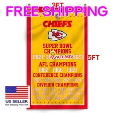 Kansas City Chiefs Super Bowl 2023 Champions 3x5 Banner Flag FREE Shipping