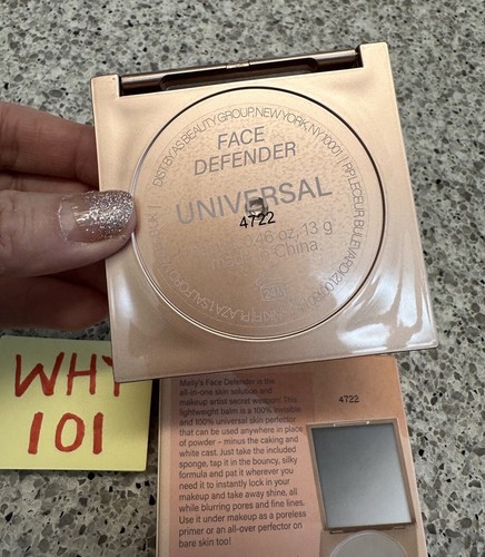 Mally FACE DEFENDER MATIFIANT .46oz/13g UNIVERSAL FULL SIZE w/Sponge SEALED $45 - Picture 3 of 21