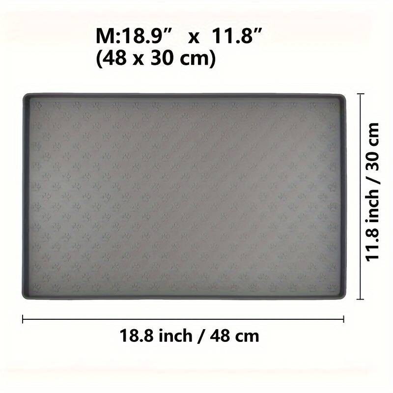 Cat Dog Food Mat Silicone Waterproof NonSlip Food Bowl Placemat with