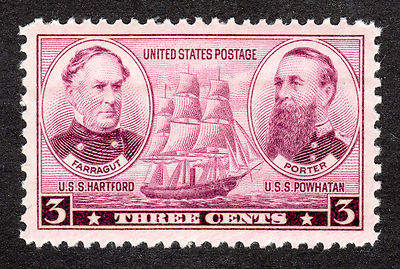 US # 792 (1936) 3c - MNH - Grade: VF/XF- Navy {Farragut & Porter