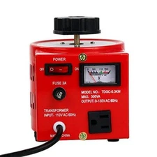 YaeCCC 3Amp Variac Variable Transformer AC Voltage Regulator 300VA 0-130V