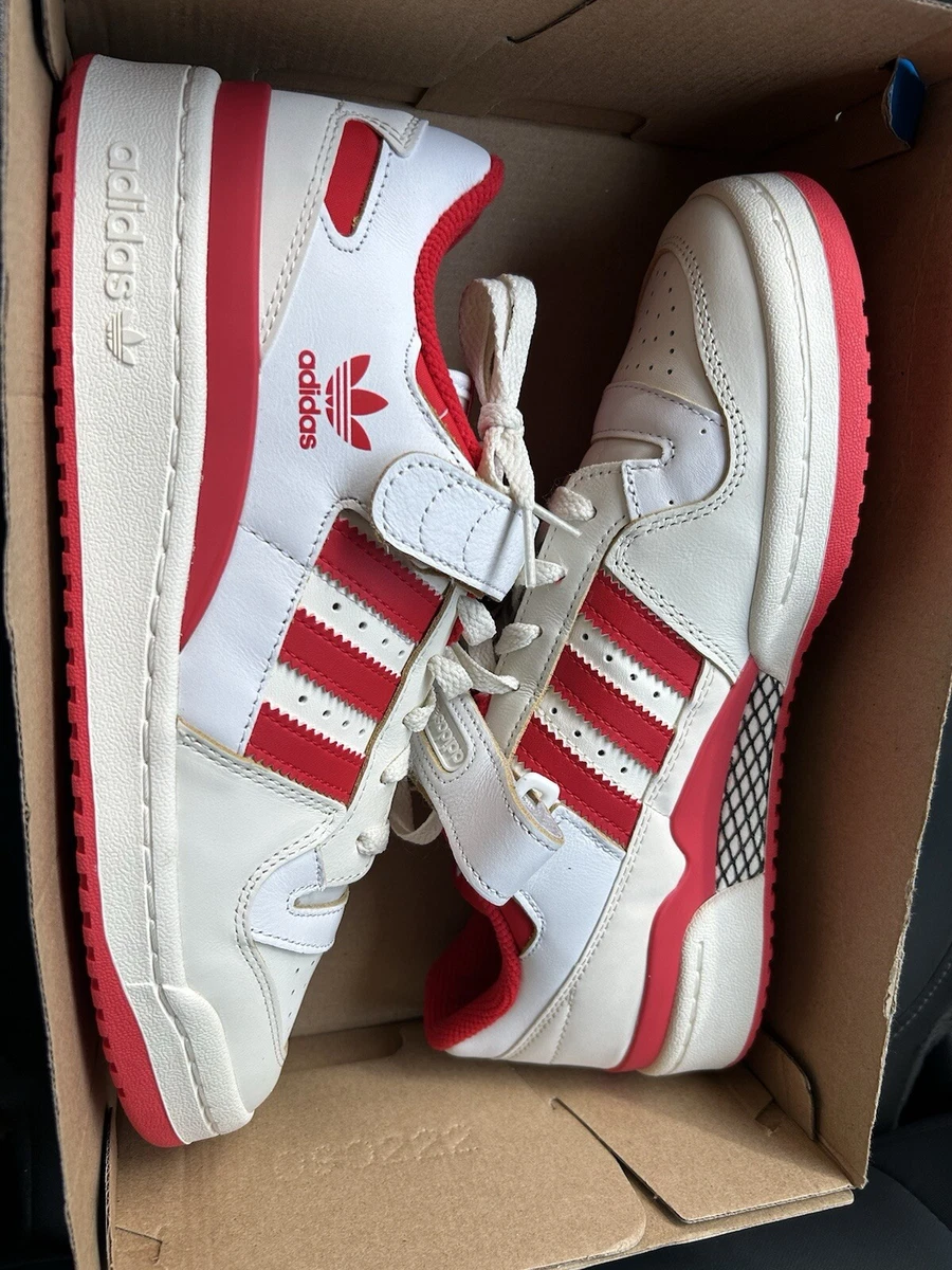 adidas gazelle silver green womens Adidas Forum 84 Low Men's Shoes Cloud White-Vivid Red S21-Cream White   Sports Plaza NY
