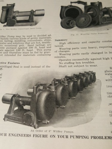 1923 Kopalnia reklamowa Ad A.R. WILFLEY & SONS Odśrodkowe pompy do piasku Denver CO - Zdjęcie 3 z 4