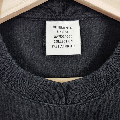 VETEMENTS Unisex Size S Black Limited Edition T-shirt Tee 100% Authentic - Picture 3 of 10