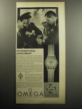 1957 Omega Constellation Chronometer Watch Ad - International Agreement