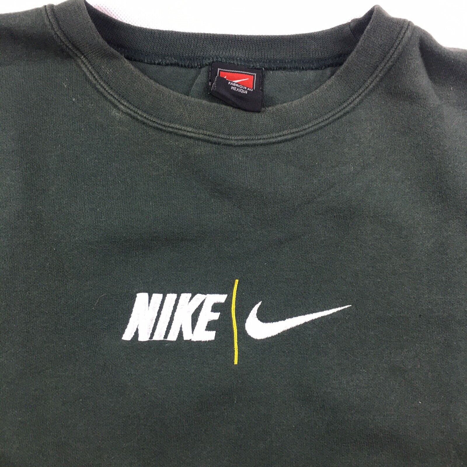 Vintage Sweatshirt Mini Swoosh Travis Scott Center Check USA 90s Green | eBay