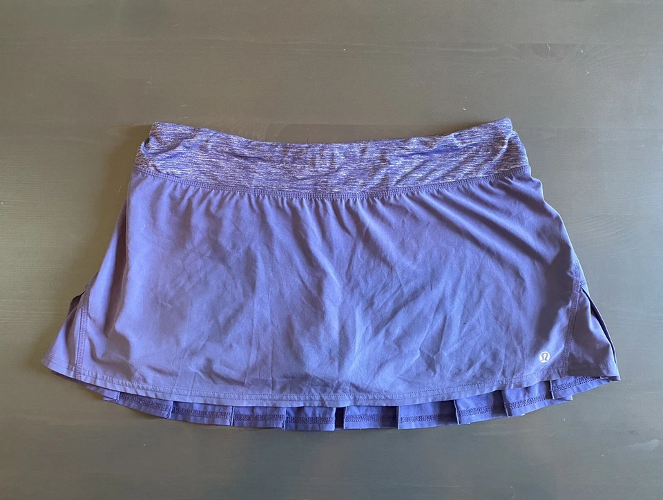Lululemon Run Speed Skirt Royalty Purple  Size 10 - Imagem 3 de 4