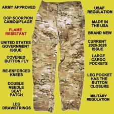 NEW 2026 FR OCP COMBAT ARMY USAF UNIFORM PANTS FLAME RESISTANT ALL SIZES