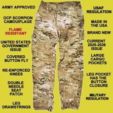 NEW FR OCP COMBAT TACTICAL ARMY USAF UNIFORM PANTS FLAME RESISTANT ALL SIZES