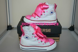 converse bebe blanche a strass