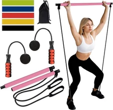 3-in-1 Fitness Set for Home Gym Workouts - Yoga/Pilates Workout/Jump Rope