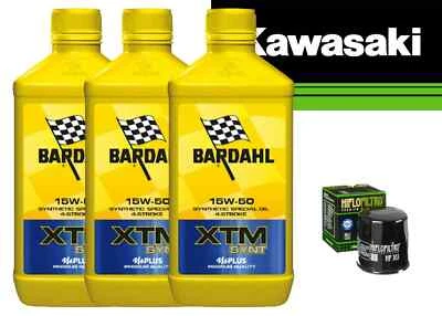 Kit/Tagliando Kawasaki ER/6N 650 09/12 Filtre À Huile Bardahl 15W50 Pour Moto - Photo 1/3