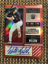 (1) WILL WILSON 2018 USA Baseball Contenders Optic RED /100 Auto Angels QTY