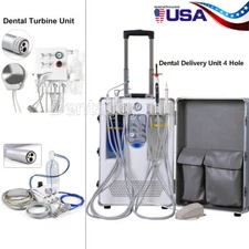 Portable Dental Delivery Unit Rolling Case Air Compressor 4H/Dental Turbine Unit