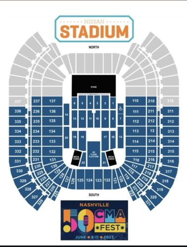 (4) 2025 CMA Music Festival (CMA FEST) Tickets Section 335, row A! THURSDAY 6/5!