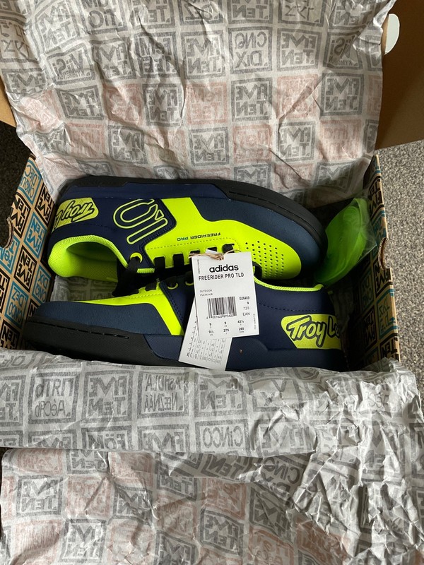 Five Ten Freerider Pro Troy Lee Designs Shoes Solar Yellow/Carbon New In Box 9UK
