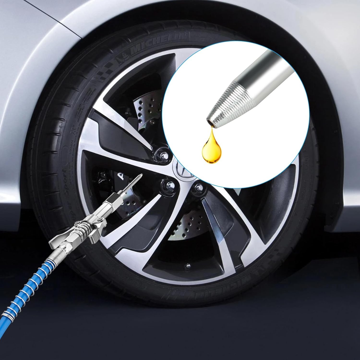 7PCS Grease Gun Needle Accessory Set, 5 PCS Silver-7PCS 