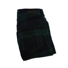 Polo Ralph Lauren Kids Tompkins HR Plaid Skinny Jeans Size 8 Black Green