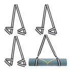 4Pcs Yoga Mat Strap Adjustable Yoga Mat Carrier Straps Sling, Grey White