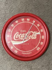 Vintage Coca-Cola Hanging Thermometer Round P...