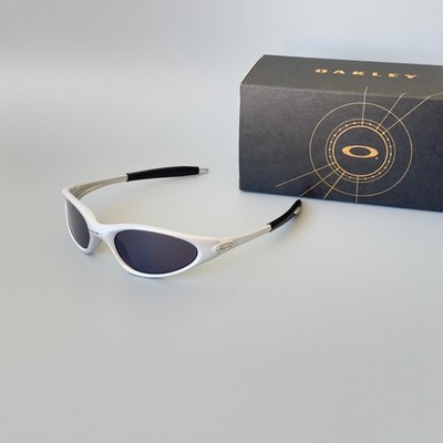 Oakley Eye Jacket 1.0 Silver Frame Black Lenses Vintage Sunglasses