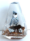 Vintage Hand Carved Painted Blue Jay Lucite/Acrylic Unique Canada Paperweight — photo 4