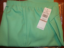 Alfred Dunner Women's Pants Size 12 Green Elastic Waist Pull-On 30" Inseam New