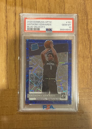 2020-21 Panini Donruss Optic - Rated Rookie Anthony Edwards #151 Blue Velocity