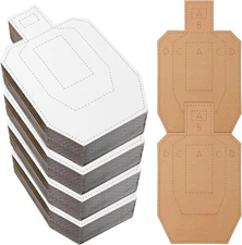 Hungdao IPSC Shooting Cardboard Targets Competition 15 x 9 Inch, White, Brown 