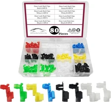 80PCS Door Lock Rod Clips Assortment Kit, Door Install Clips, Tailgate Handle Ro