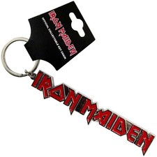 Iron Maiden Keychain: Logo With Tails Metal Keyring New *Official*