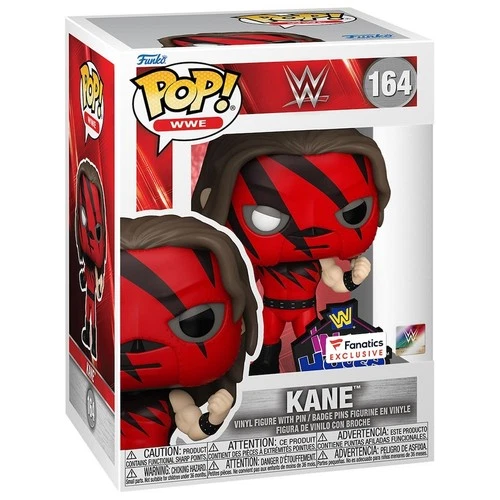 Funko Pop! WWE #164 Kane - Exclusive with Collectible Pin w/ Protector