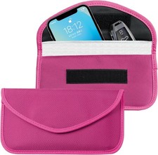 2PCS Faraday Bags Car Key  Cell Phone Signal Blocking Anti-Theft Rose