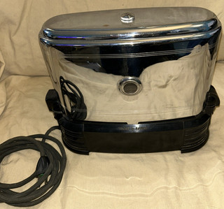 Vintage Toast O Lator Model C Black Bakelite Toaster No. 8 39 Art Deco Working