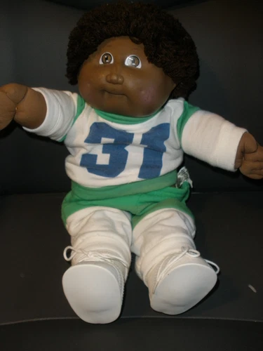 Vintage Cabbage Patch Kids Doll African American Boy Brown Eyes & Hair Dimples