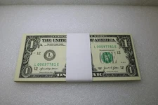 2021 Series 50 $1 Bill Uncirculated Sequential MISCUT ERROR 00097781~830
