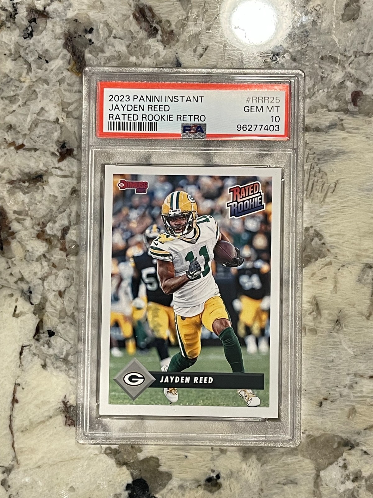 Jayden Reed Panini Instant Rated Rookie Retro #RRR25 Base