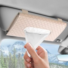 Wuyaoyao Car Tissue Holder, Auto Sun Visor Napkin Holder Mask Holder, Premium PU