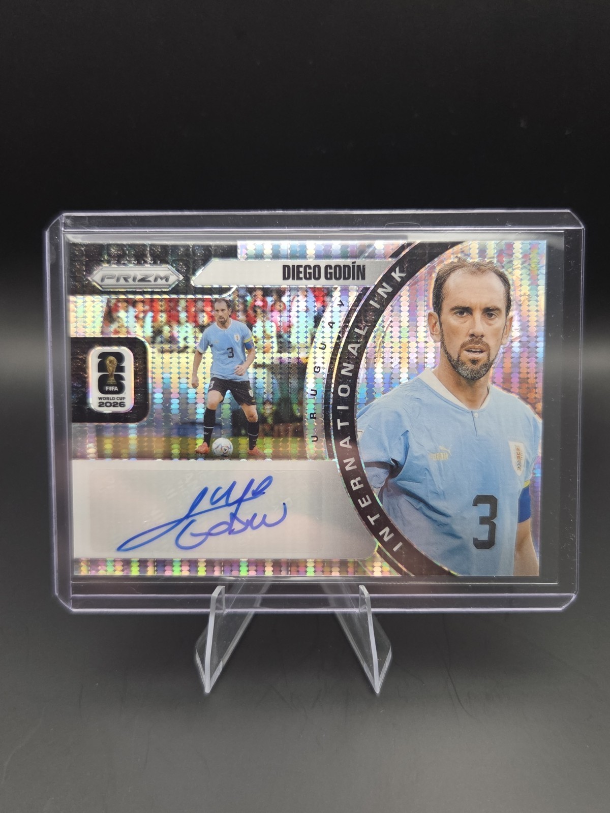 2026 Panini Prizm World Cup Diego Godin Auto Silver Pulsar - Uruguay