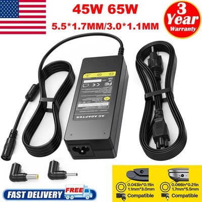 For Acer Aspire One KAV60 NAV50 PAV70 ZA3 AC Adapter 19V Power Charger 45W 65W