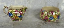 Vintage Royal Winton Grimwades Sweet Pea Athena Creamer and Countess Sugar Bowl