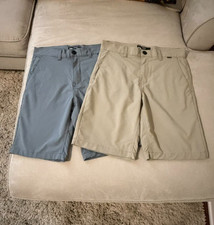 Hurley H20-DRI shorts Youth 16 - 9" inseam - Pack of 2 - Blue-Gray/Khaki