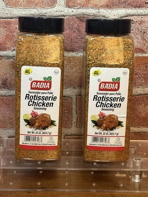 2 PACK (2x22oz) Badia Rotisserie Chicken Seasonin/No MSG/Best By 03/2030