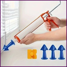 4 pcs Silicone Caulking Tool Kit  Silicone Sealant Nozzle, Grout Scraper, Great