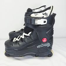 Airwalk Aggressive Inline Skates UK Size 5 Black White ABEC 7 Bearings