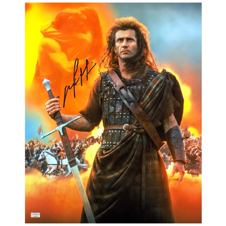 Mel Gibson Autographed 1995 Braveheart Classic William Wallace 16x20 Photo