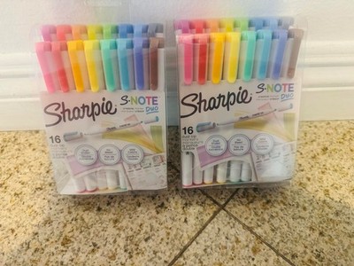 Brand new Sharpie S-Note Dual Tip 16ct - two packages totaling 32 markers